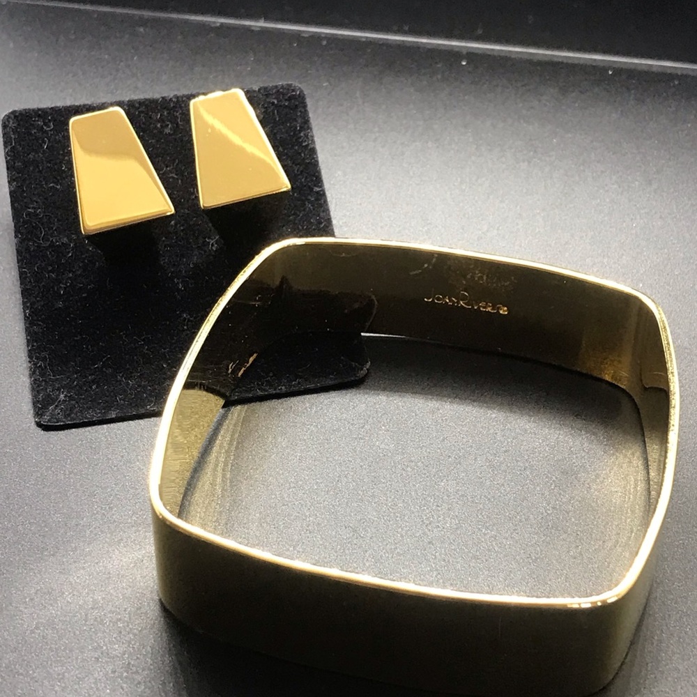 Joan Rivers Art Deco Set Bracelet Earrings